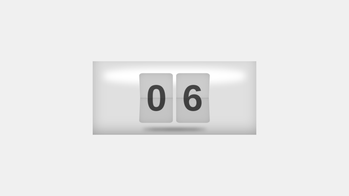 Pure-CSS flip-clock animation – unframework